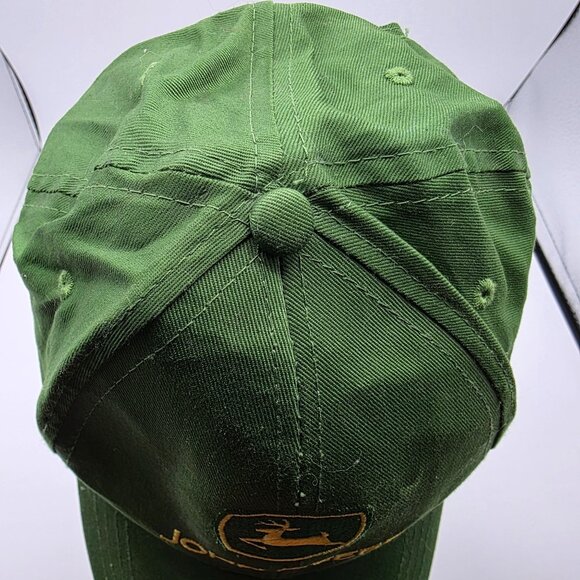 John Deere Snapback Hat Green Adjustable Embroidered Logo Adults One Size Cap - Picture 5 of 10